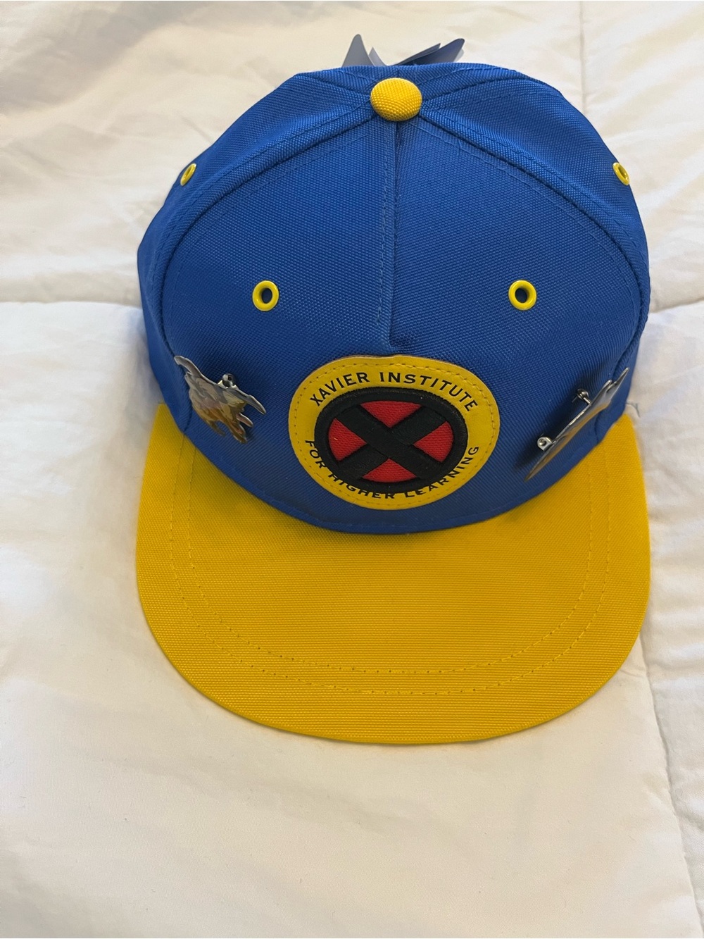 Disney Blue and Yellow Kids X-Men Hat with Pins - Picture 6 of 6